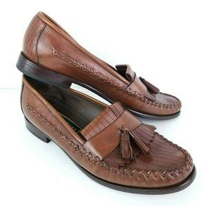 Cole Haan Brown Leather Tassle Loafers Mens 8E or Womens 10B
